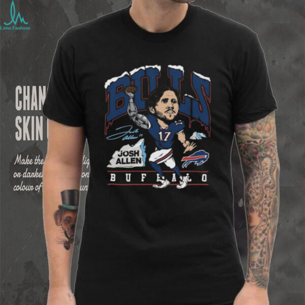 Josh Allen Buffalo Bills Homage Unisex Caricature Player Graphic Tri Blend T Shirt