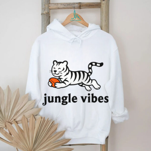 Jungle Vibes Run Wild White Tiger Tee Shirt