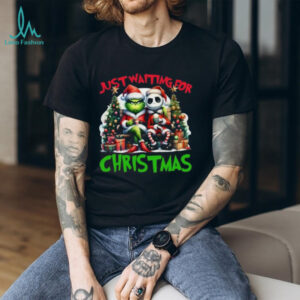 Just Waiting For Christmas Grinch Jack Skellington T shirt