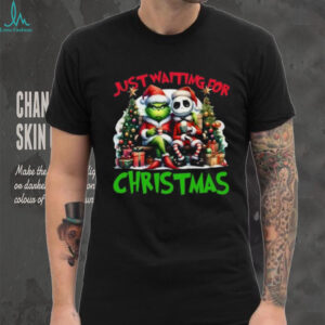 Just Waiting For Christmas Grinch Jack Skellington T shirt