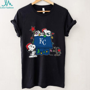 Kansas City Royals Christmas Snoopy Doghouse T Shirt