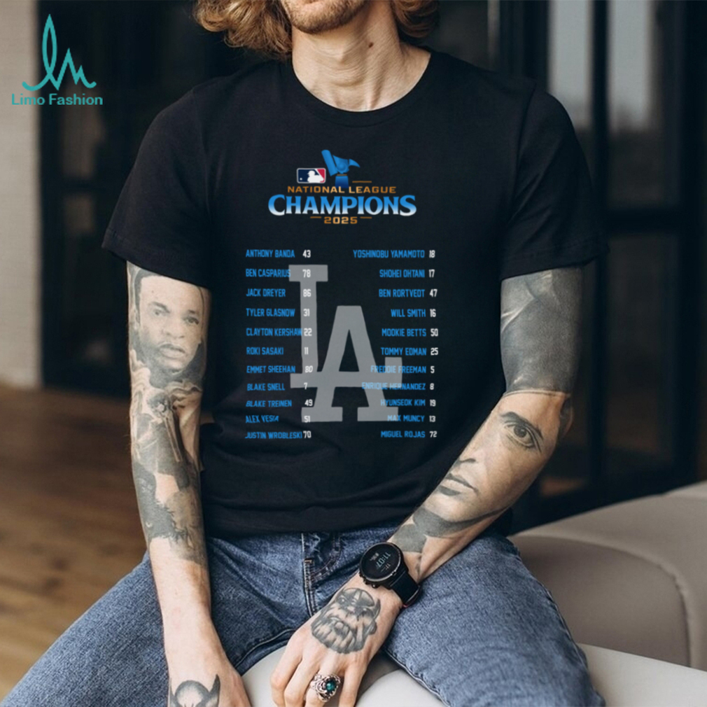 LA Dodgers 2025 Player Roster NL Champions Team Baseball shirt LA Dodgers 2025 Player Roster NL Champions Team Baseball shirt