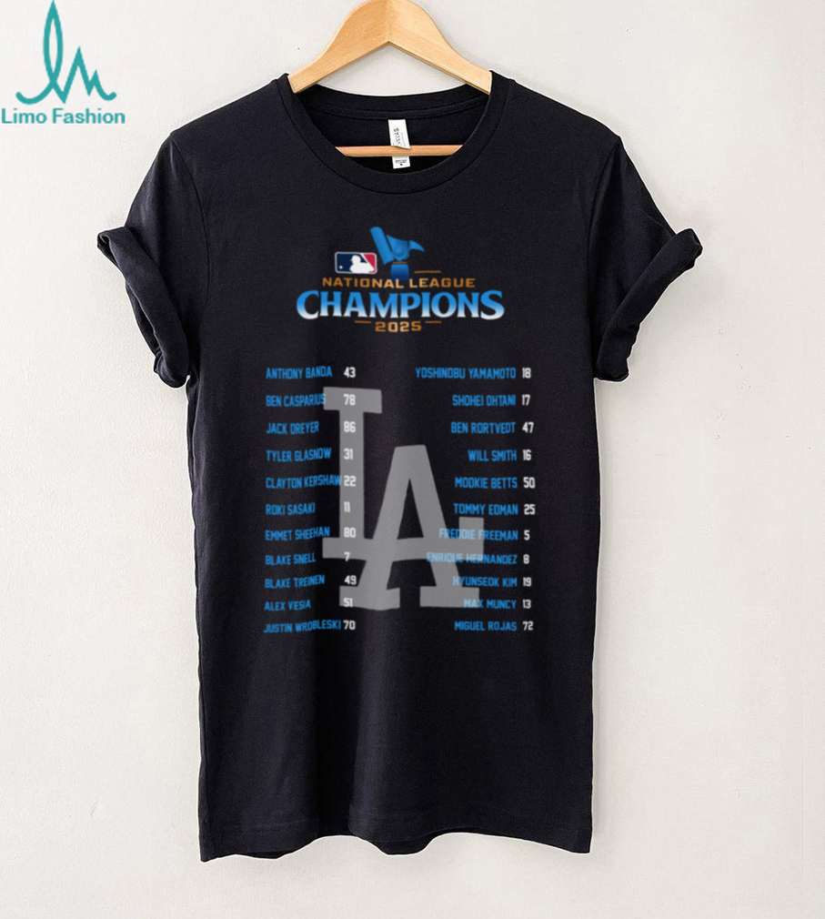LA Dodgers 2025 Player Roster NL Champions Team Baseball shirt LA Dodgers 2025 Player Roster NL Champions Team Baseball shirt
