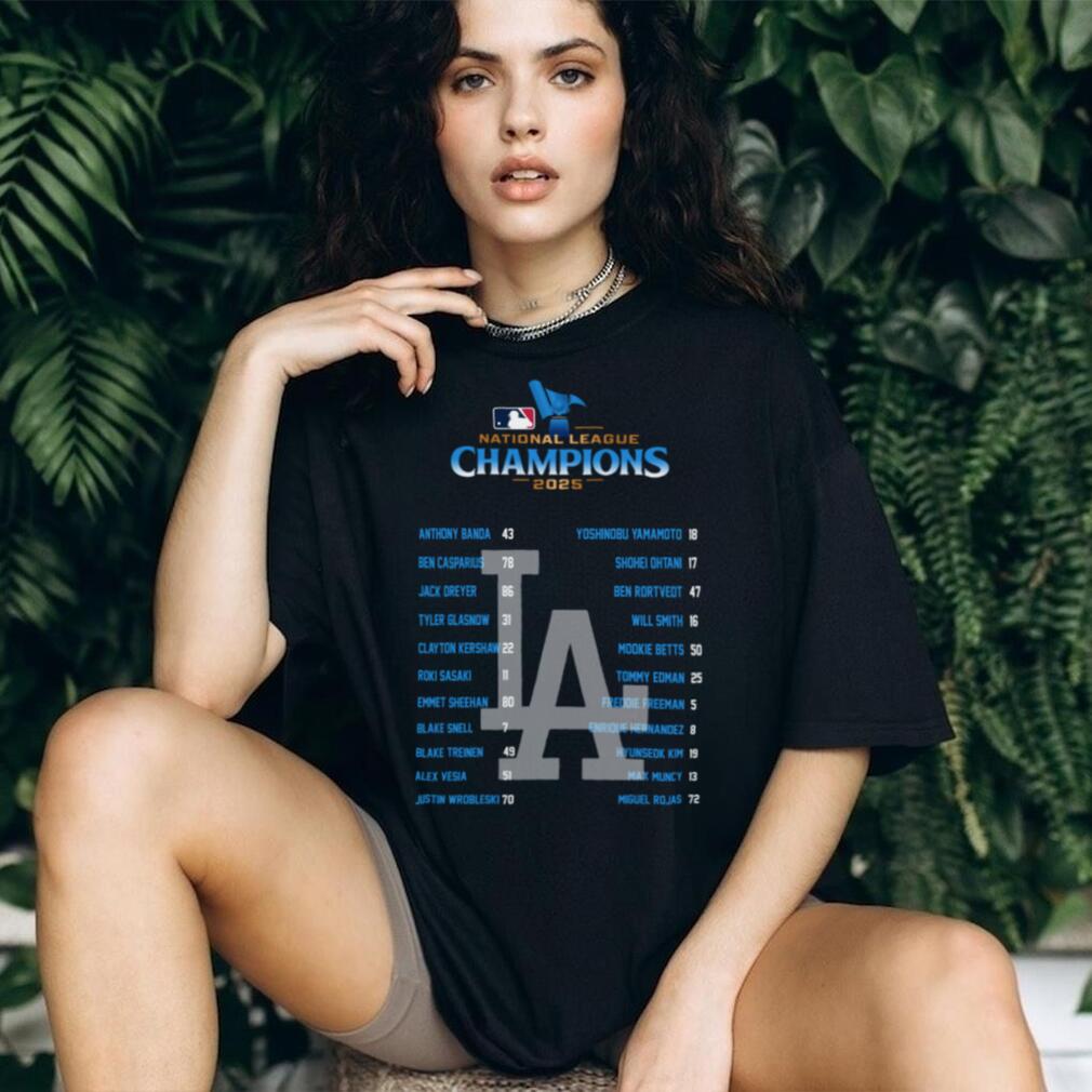 LA Dodgers 2025 Player Roster NL Champions Team Baseball shirt LA Dodgers 2025 Player Roster NL Champions Team Baseball shirt