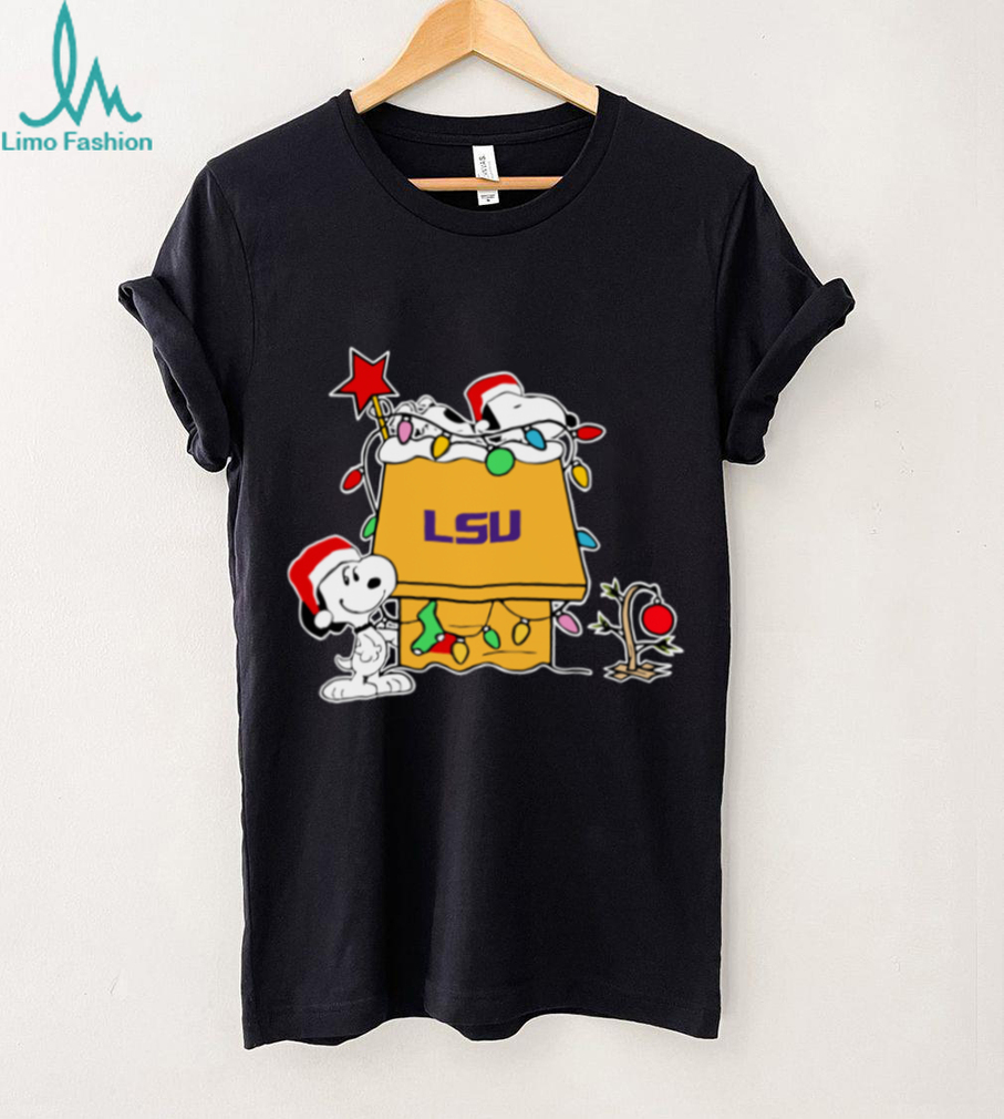 LSU Tigers Football Snoopy Christmas Holiday 2025 T Shirt