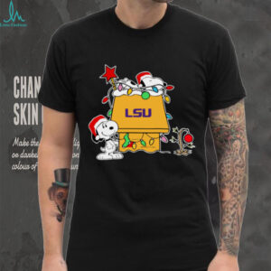 LSU Tigers Football Snoopy Christmas Holiday 2025 T Shirt