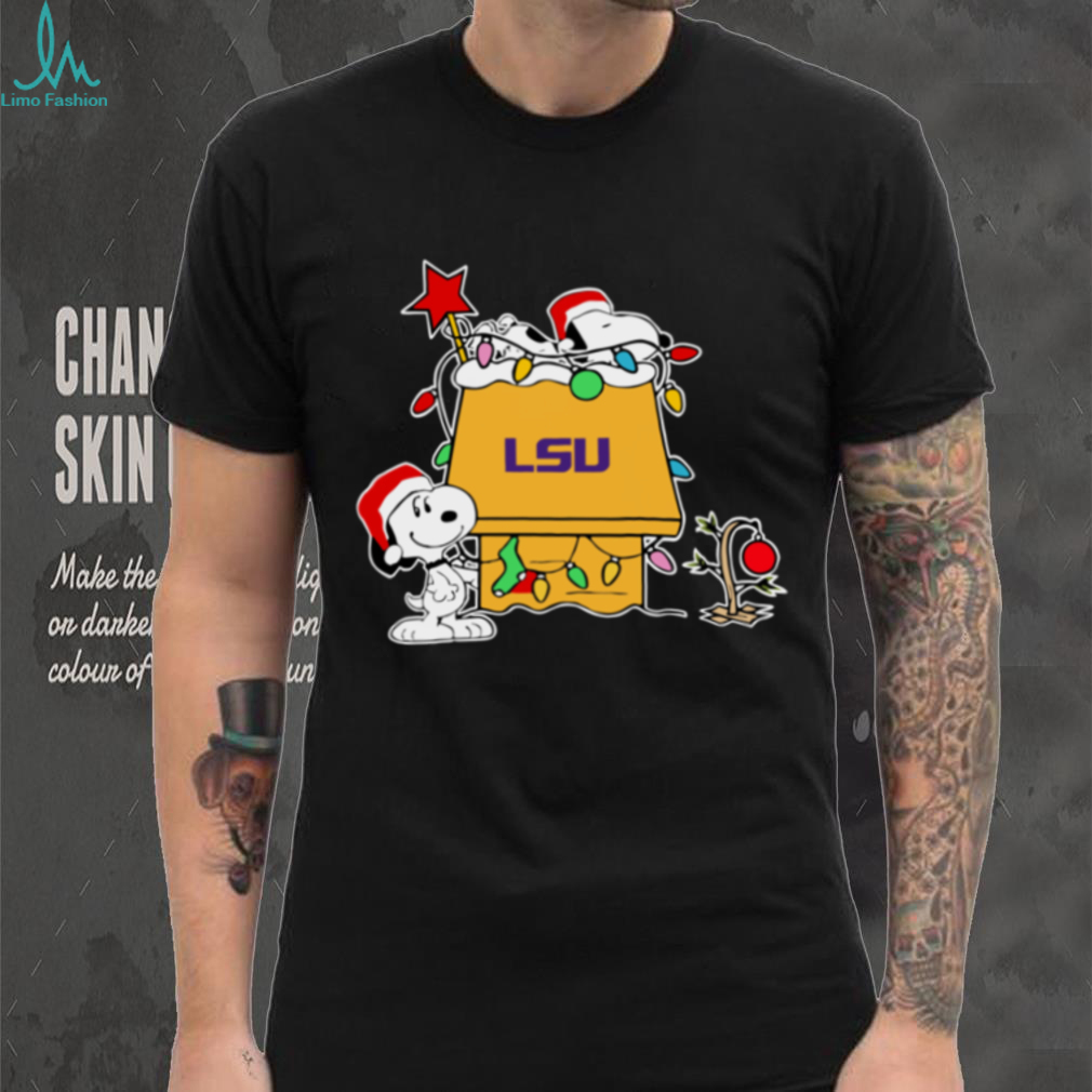 LSU Tigers Football Snoopy Christmas Holiday 2025 T Shirt