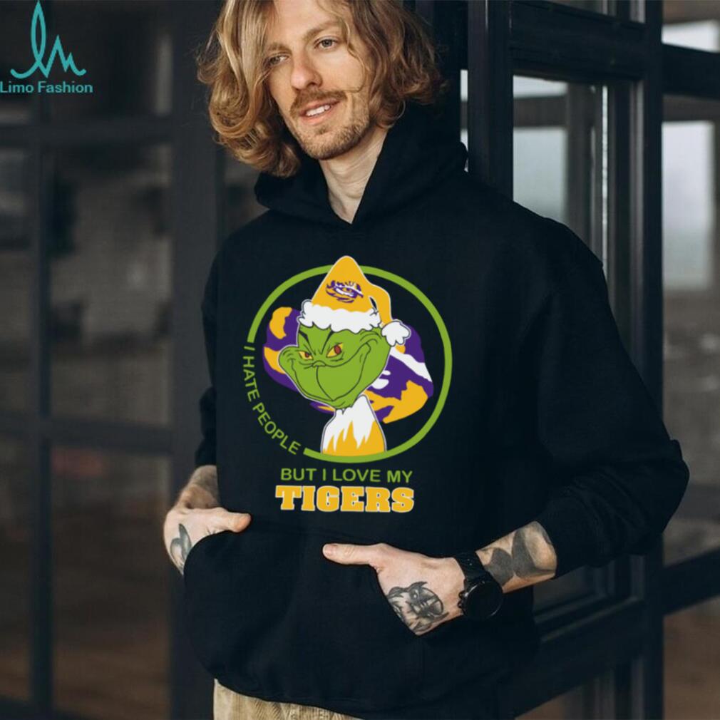 LSU Tigers Grinch Christmas T Shirt Hates People But Loves Football LSU Tigers Grinch Christmas T Shirt Hates People But Loves Football