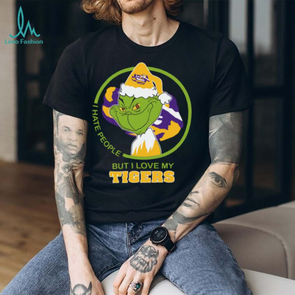 LSU Tigers Grinch Christmas T Shirt Hates People But Loves Football LSU Tigers Grinch Christmas T Shirt Hates People But Loves Football