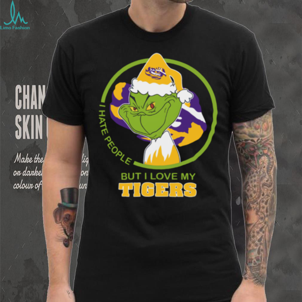 LSU Tigers Grinch Christmas T Shirt Hates People But Loves Football LSU Tigers Grinch Christmas T Shirt Hates People But Loves Football