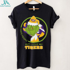 LSU Tigers Grinch Christmas T Shirt Hates People But Loves Football