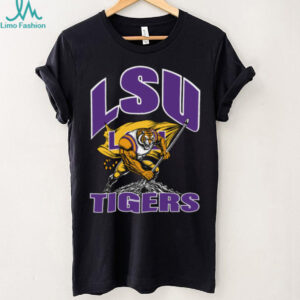 LSU Tigers Mascot Planting Flag College Football Tee