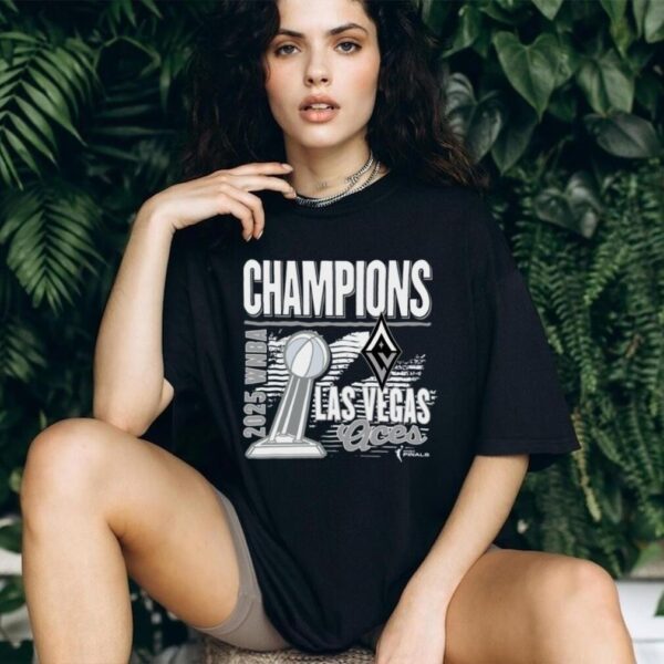 Las Vegas Aces 2025 WNBA Champions Graphic Trophy Shirt