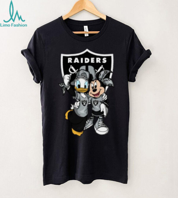 Las Vegas Raiders Donald Duck and Mickey Mouse T Shirt