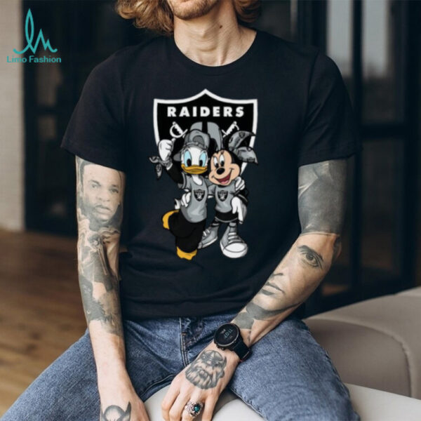 Las Vegas Raiders Donald Duck and Mickey Mouse T Shirt