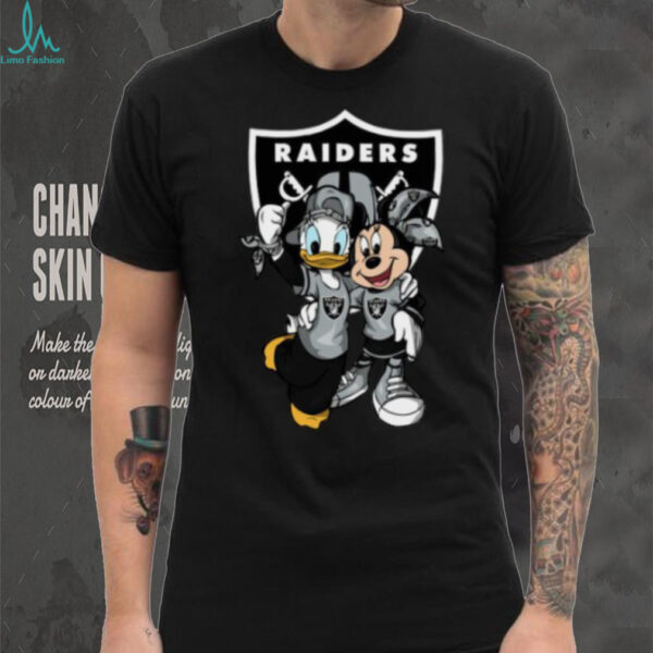 Las Vegas Raiders Donald Duck and Mickey Mouse T Shirt