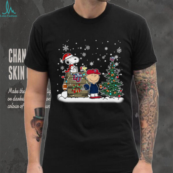 Liberty Flames Snoopy Charlie Brown Christmas Holiday T Shirt