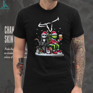 Longhorn Christmas The Grinch And Jack Skellington Unwilling Friends Logo T Shirt