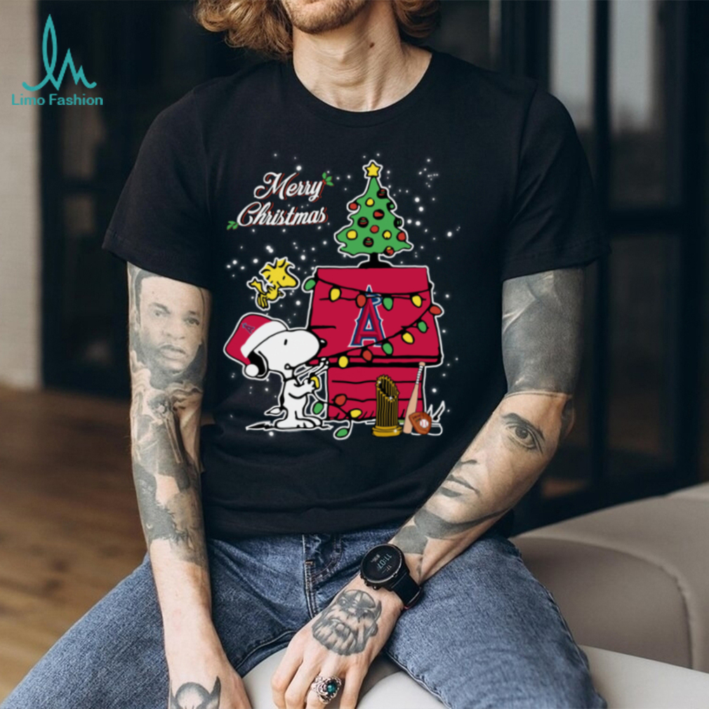 Los Angeles Angels Merry Christmas With Snoopy Baby T Shirt Los Angeles Angels Merry Christmas With Snoopy Baby T Shirt