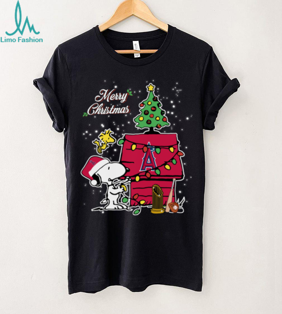 Los Angeles Angels Merry Christmas With Snoopy Baby T Shirt Los Angeles Angels Merry Christmas With Snoopy Baby T Shirt