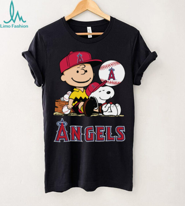 Los Angeles Angels Snoopy Charlie Brown Peanuts T Shirt