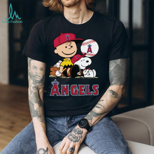 Los Angeles Angels Snoopy Charlie Brown Peanuts T Shirt
