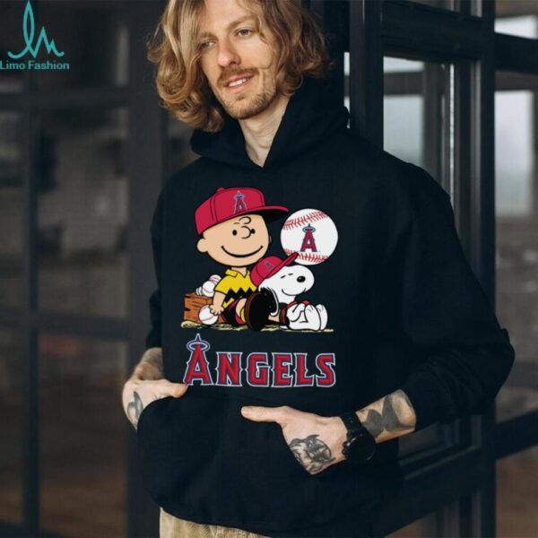 Los Angeles Angels Snoopy Charlie Brown Peanuts T Shirt