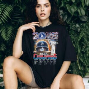 Los Angeles Dodgers 2025 NLCS Champions Team Signatures Baseball T Shirt