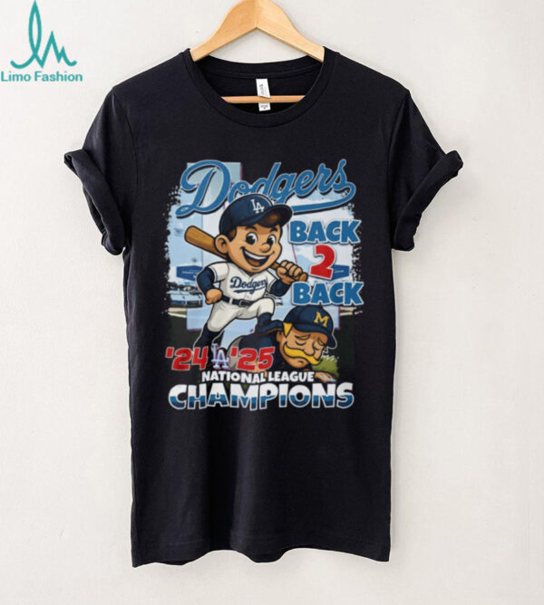 Los Angeles Dodgers 2025 National League Champions Back 2 Back Signature 24 25 Unisex T Shirt
