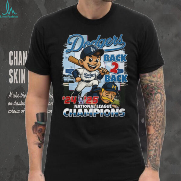 Los Angeles Dodgers 2025 National League Champions Back 2 Back Signature 24 25 Unisex T Shirt