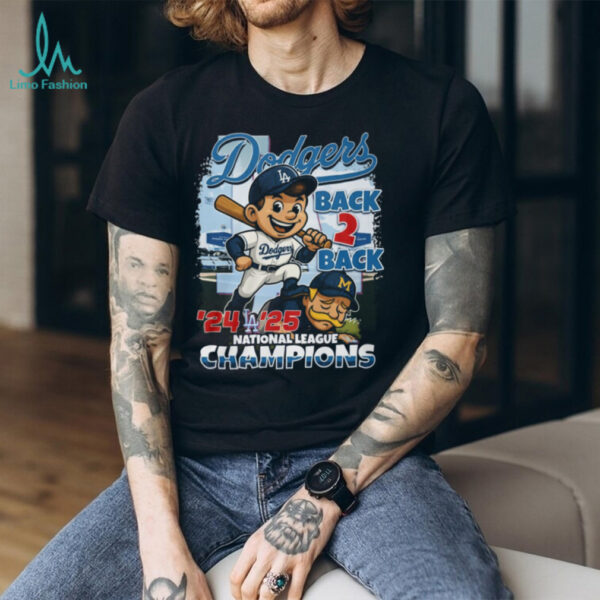 Los Angeles Dodgers 2025 National League Champions Back 2 Back Signature 24 25 Unisex T Shirt