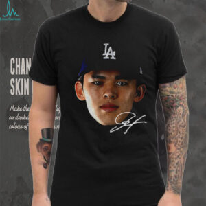 Los Angeles Dodgers 2025 Roki Sasaki big face signature shirt