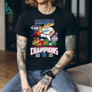 Los Angeles Dodgers 4 Peat NL West Division Champions 2025 Mascot T Shirt