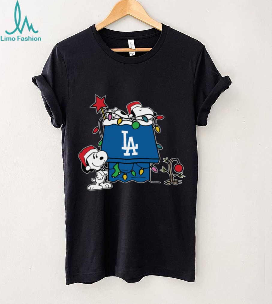 Los Angeles Dodgers Christmas Snoopy Doghouse T Shirt Los Angeles Dodgers Christmas Snoopy Doghouse T Shirt