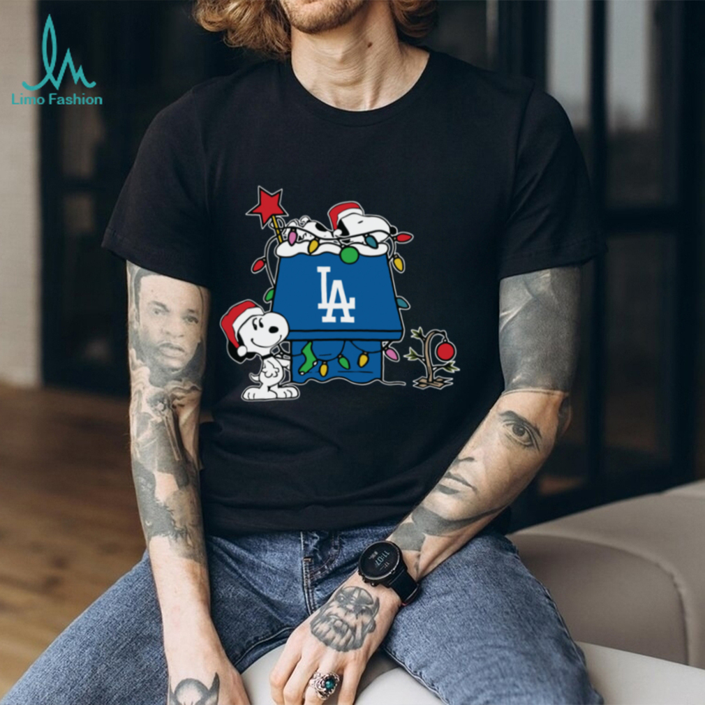 Los Angeles Dodgers Christmas Snoopy Doghouse T Shirt Los Angeles Dodgers Christmas Snoopy Doghouse T Shirt