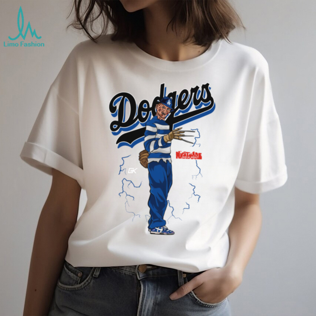 Los Angeles Dodgers Freddy Krueger BasebaShirt Los Angeles Dodgers Freddy Krueger BasebaShirt