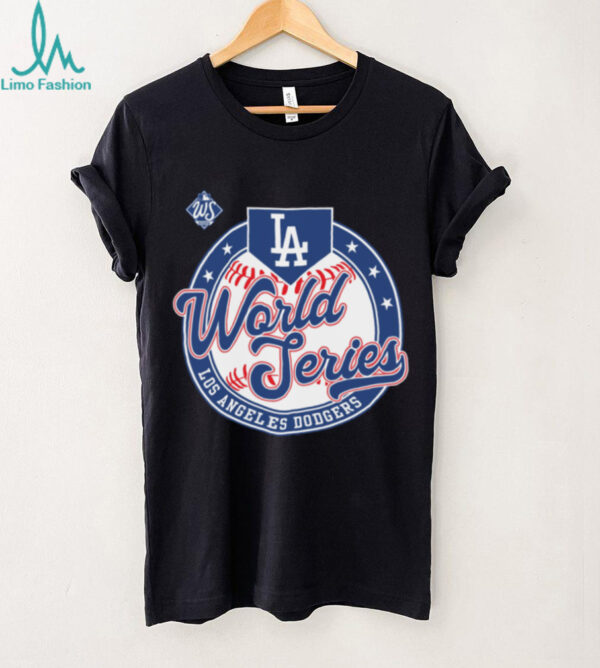 Los Angeles Dodgers Majestic Threads 2025 World Series Logo T Shirt