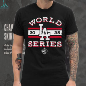 Los Angeles Dodgers Majestic Threads World Series 2025 LA Logo T Shirt