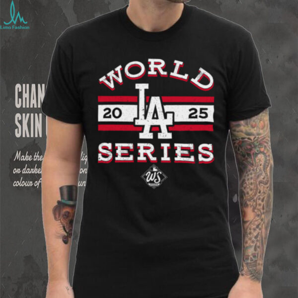 Los Angeles Dodgers Majestic Threads World Series 2025 LA Logo T Shirt