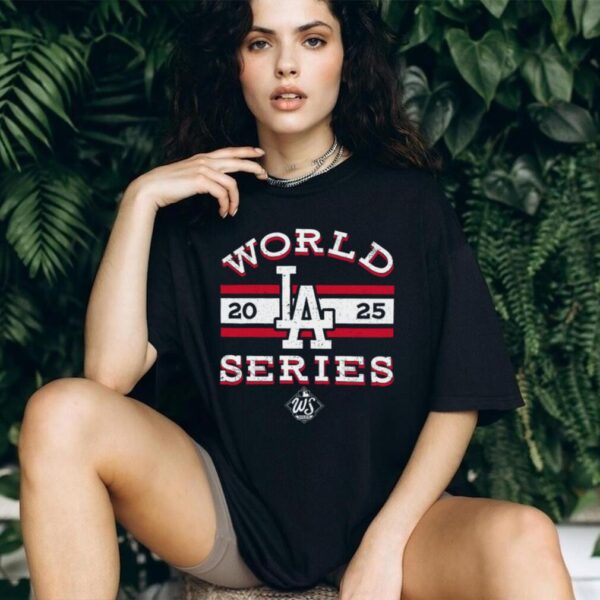Los Angeles Dodgers Majestic Threads World Series 2025 LA Logo T Shirt
