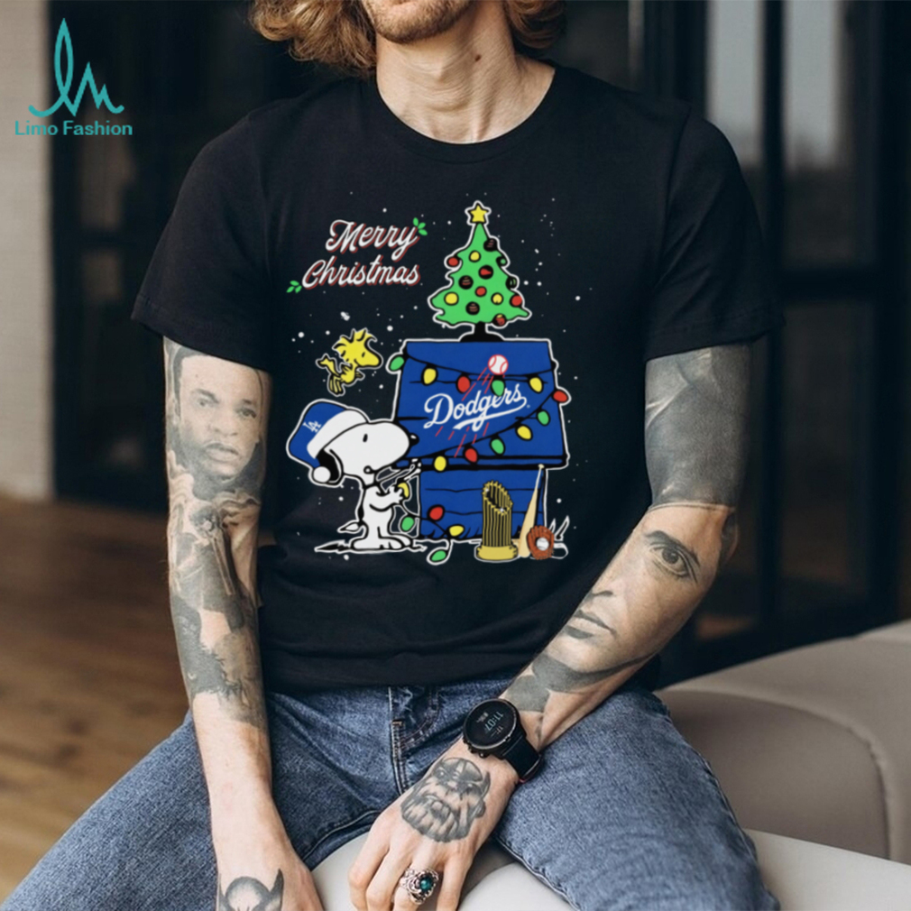 Los Angeles Dodgers Merry Christmas With Snoopy Baby Champions Shirt Los Angeles Dodgers Merry Christmas With Snoopy Baby Champions Shirt