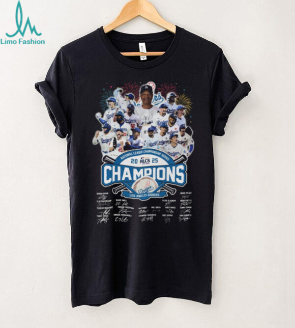 Los Angeles Dodgers National League Champions 2025 Signature Unisex T Shirt