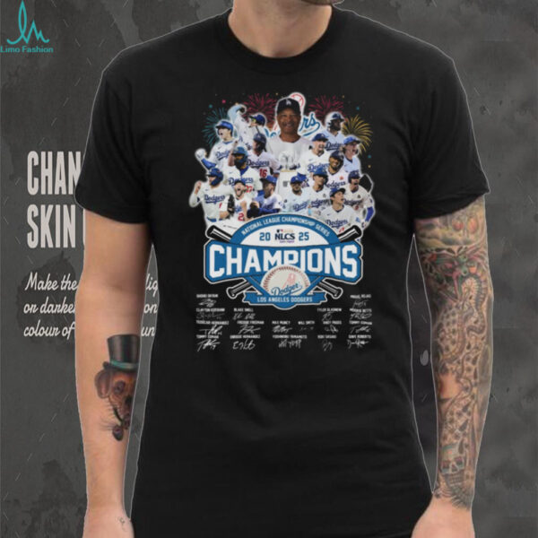 Los Angeles Dodgers National League Champions 2025 Signature Unisex T Shirt