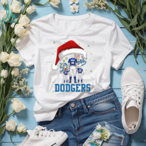 Los Angeles Dodgers Santa Christmas Lights Matching Shirt – Personalized MLB Fan Tee – Custom Holiday Baseball Gift for Families