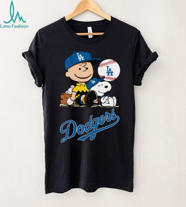 Los Angeles Dodgers Snoopy Charlie Brown Peanuts T Shirt