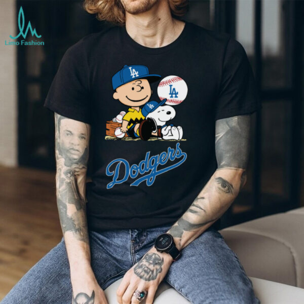 Los Angeles Dodgers Snoopy Charlie Brown Peanuts T Shirt