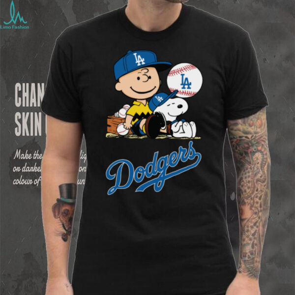 Los Angeles Dodgers Snoopy Charlie Brown Peanuts T Shirt