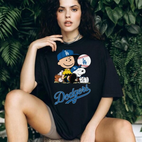 Los Angeles Dodgers Snoopy Charlie Brown Peanuts T Shirt