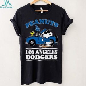 Los Angeles Dodgers Snoopy Peanuts Car Baseball T Shirt