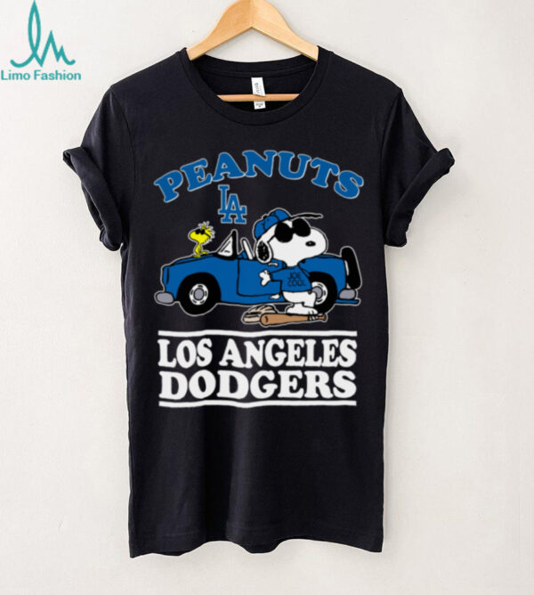 Los Angeles Dodgers Snoopy Peanuts Car Baseball T Shirt